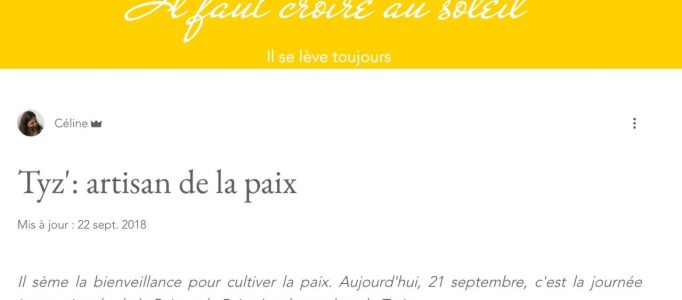 Interview de TI YAB ZEN pour CROIRE AU SOLEIL